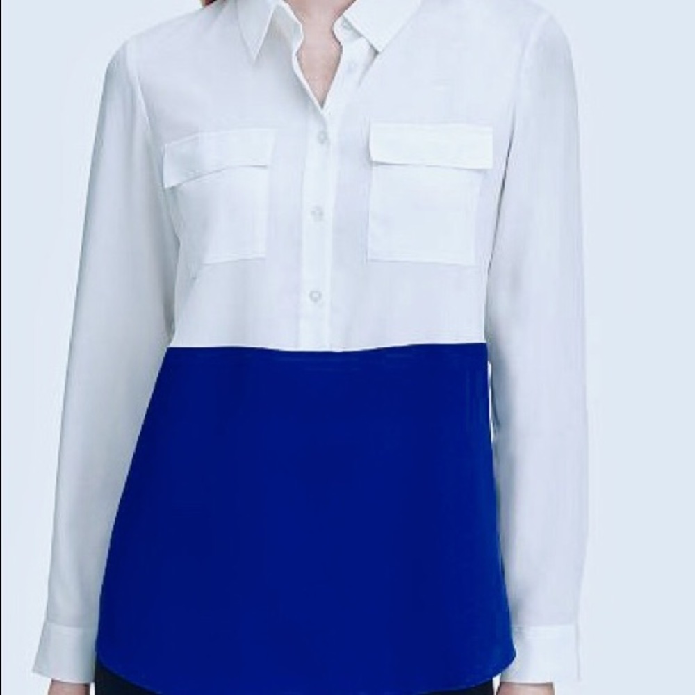 Calvin Klein 2 Color Button Down Dressy Tunic M